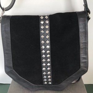 Hot In Hollywood Black Leather Shoulder Bag - image 1